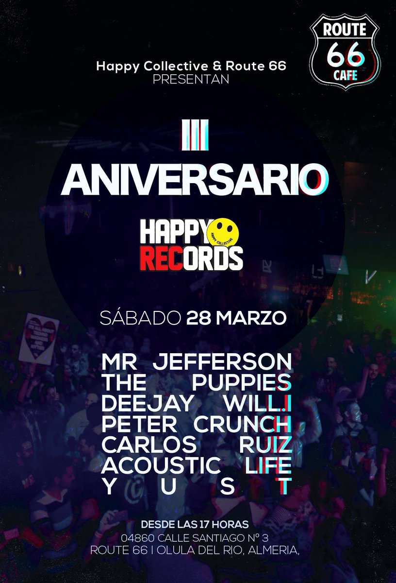 AcousticLife_HR's tweet photo. Mañana estaré en @Route66Caffe celebrando el III ANIVERSARIO de @Happy_Records &amp; una vez más junto a @Yustt !!! http://t.co/BQpcM524c7