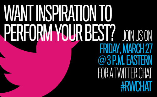 runnersworld's tweet photo. Join us TODAY at 3 p.m. ET for #RWChat about how you can achieve your best! #RWPerformWeek http://t.co/d5wwI1nZRn
