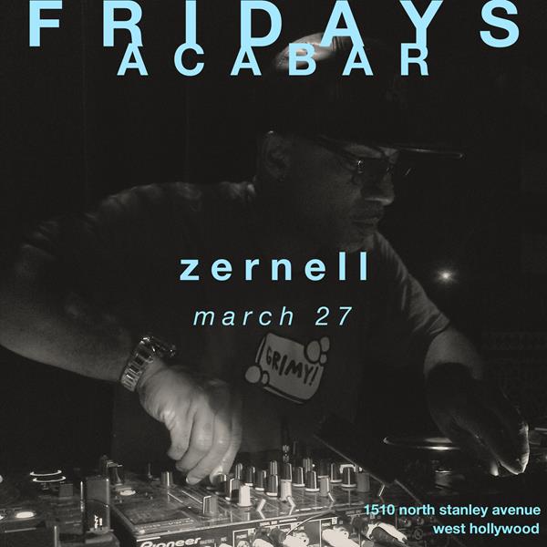 We're excited to have <a href="/zernell/">Zernell Gillie</a> in the house this Friday night!! You should be there. #Acabar #dj #drinkdinedance