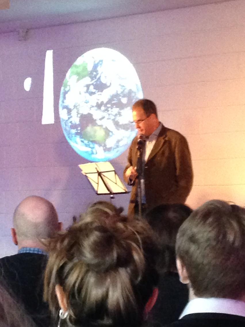 theccprogramme's tweet image. Prof. Jules Pretty speaking at #creativechallenge2015 awards titled The Edge of Extinction