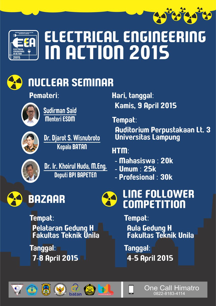 Mau tau tentang Nuklir? Yuk ikutan seminar nasional nuklir bersama Menteri ESDM <a href="/HIMATEKTROUHT/">HIMA ELEKTRO UHT</a> <a href="/IMEFTUI/">IME FTUI 2025</a> <a href="/IME_Umsu/">IME FT UMSU</a>