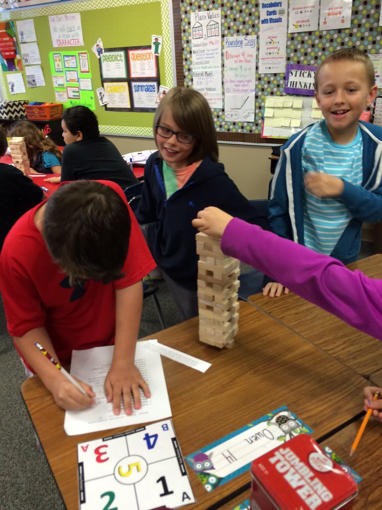 BurgoonCourtney's tweet image. Jenga tower with Math Story Problem.   #CISDTopChef