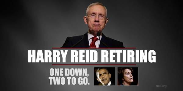 Harry Reid retiring - good riddance old codger!