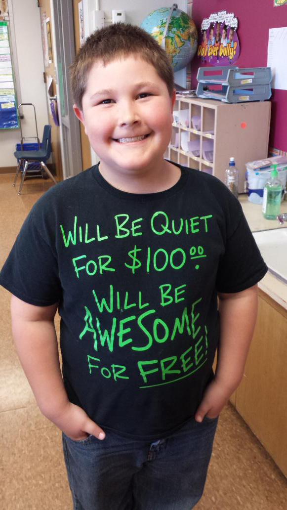 Just couldn't resist sharing this fun picture of one of our "Awesome" KWES students!  #RespectfulResponsible&amp;Safe