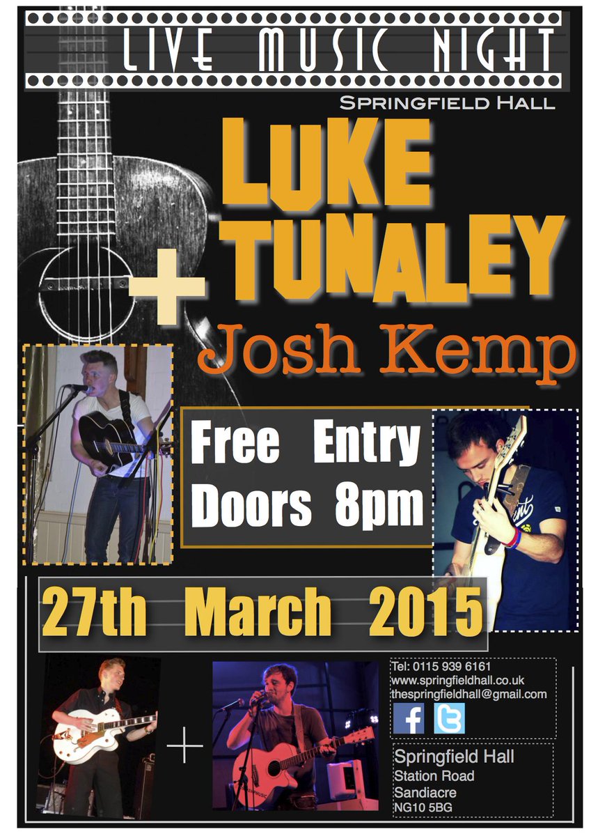 SpringfieldHall's tweet photo. See you all tonight!!!

@JoshKempMusic 
@LukeTunaley http://t.co/U12GU9V72G