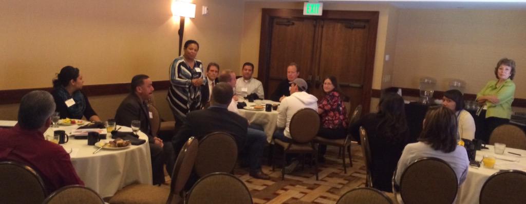 SupervisorJosie's tweet photo. Kicking off the morning at #CCConference2015 with @sbcitygov @CityofRialto @CityofFontanaCA Colton City Officials http://t.co/1bi6mRYa5a