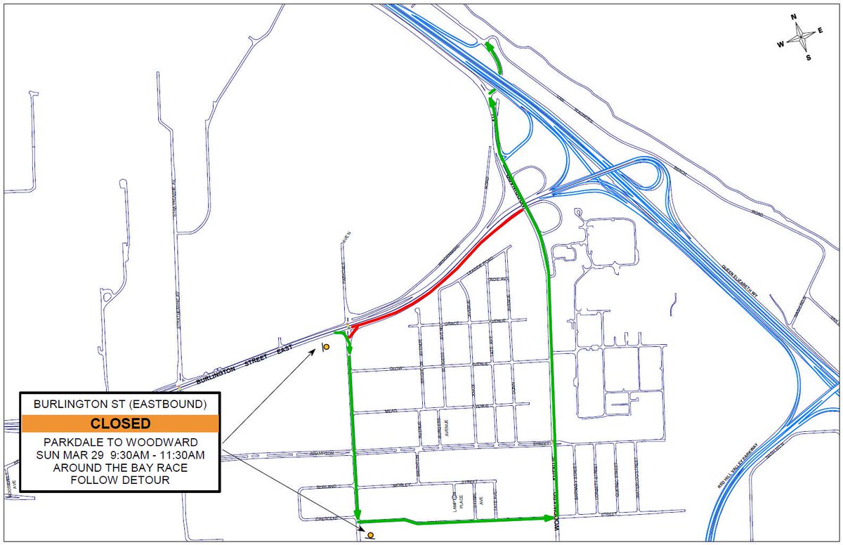 cityofhamilton's tweet photo. The Around the Bay Road Race is this Sunday! Various road closures &amp; HSR detours: http://t.co/4sjWHZsFAG #HamOnt #ATB http://t.co/TMTO3B7gqV