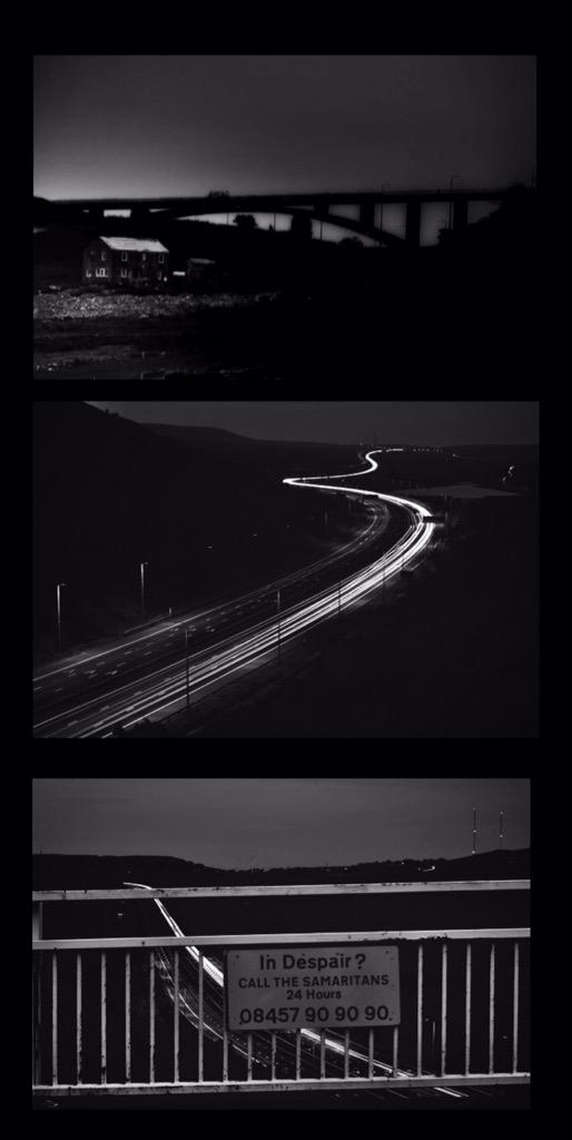 MatthewRatclif3's tweet photo. Here's one of the trilogies I did last year. Quite a dark scene but tells a story. #photography #Motorway #suicide http://t.co/WUWLTeW139