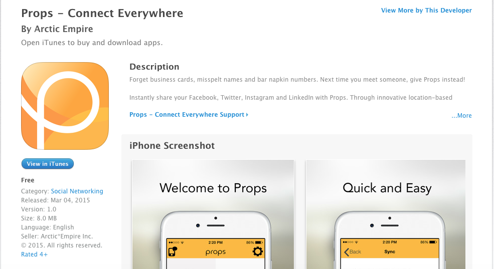 If you haven't got to download Props on your iPhone or Android, download it now for free! bit.ly/1CU8LQX