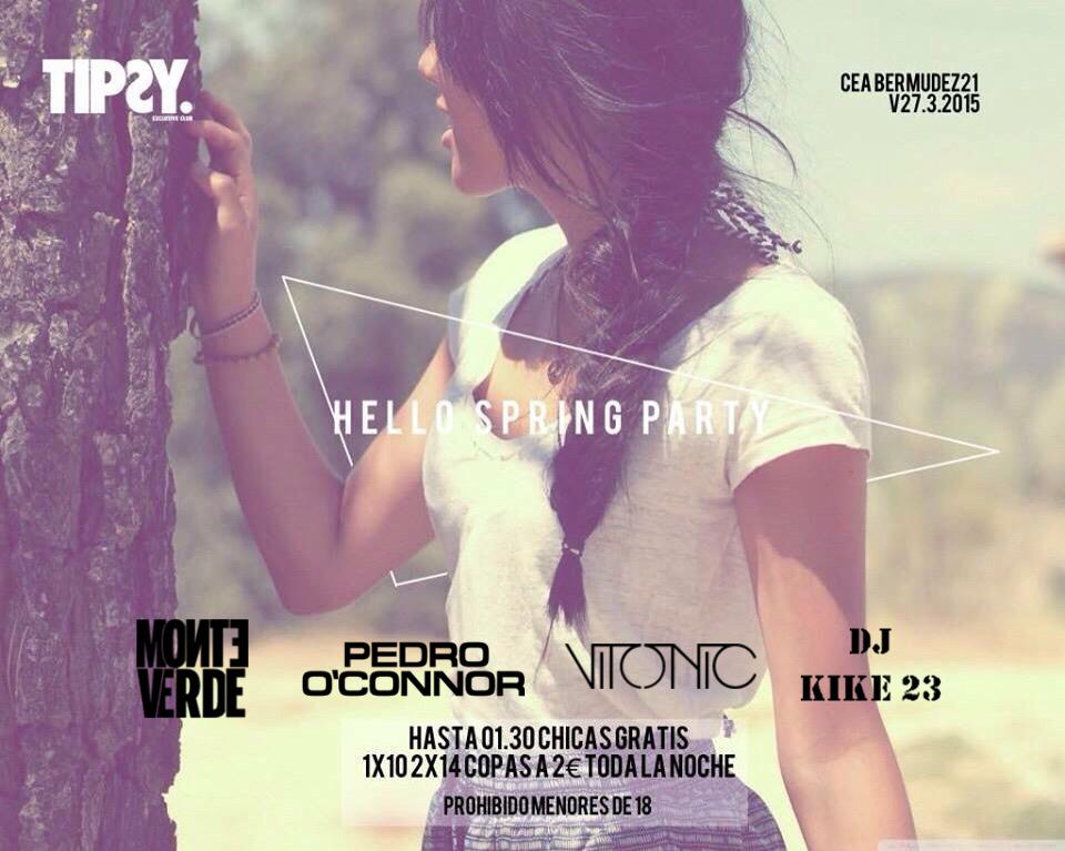 TipsyMadrid's tweet image. Después del aforazo de ayer volvemos con más fuerza 💪💪 HELLO SPRING PARTY🍃🍃

#JustTipsy @MadridSale #Doblete