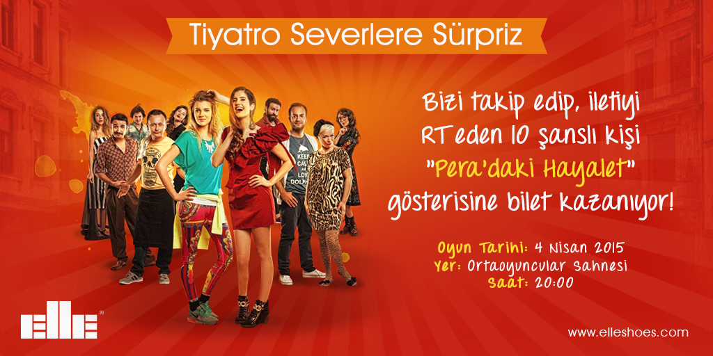 Bu iletiyi RT'leyip, bizi takip edenler arasından 10 şanslı çift “Pera’daki Hayalet” gösterisine bilet kazanıyor! :)
