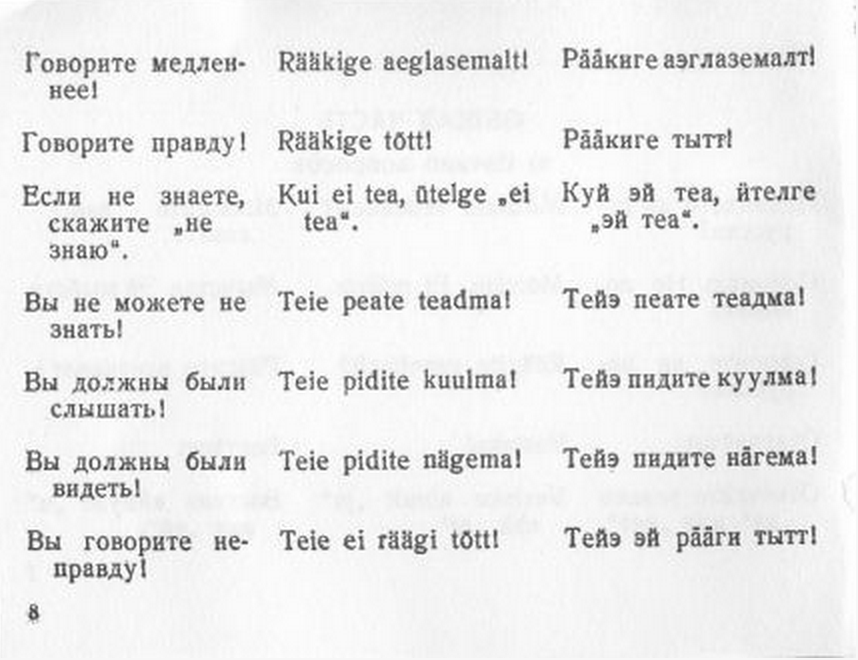EerikNKross's tweet photo. Russian-Estonian phrasebook published in Moscow June 8 1940, 9 days before occupation. http://t.co/hgEUqlqqTO