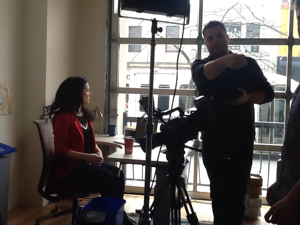 CraigRecycles's tweet photo. @InnovatorsAlnc @cdnbiz Doing the video shoot at the @acreativespace to promote the cool Barrie #SmOffice Contest! http://t.co/EodsSKRxWy