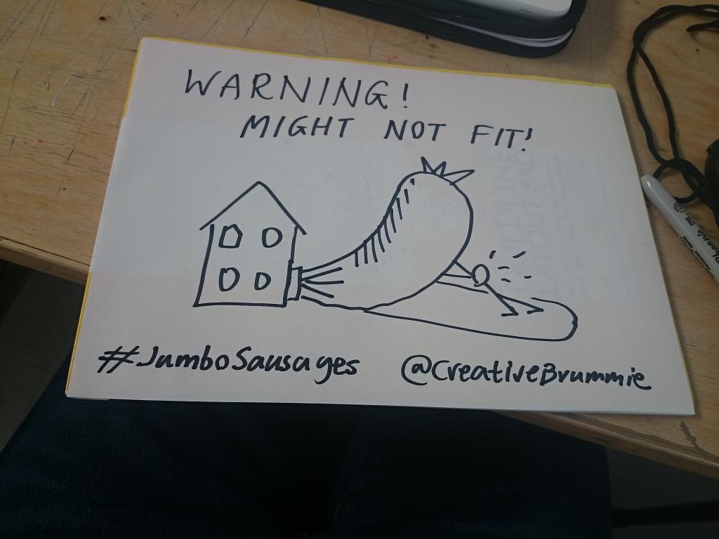 CreativeBrummie's tweet photo. @OneMinuteBriefs #JumboSausages #MightNotFit #advertising #creative #student 7 http://t.co/nYk0nLEG7S