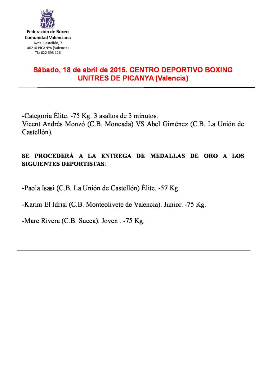 Federación Boxeo CV  tweet media
