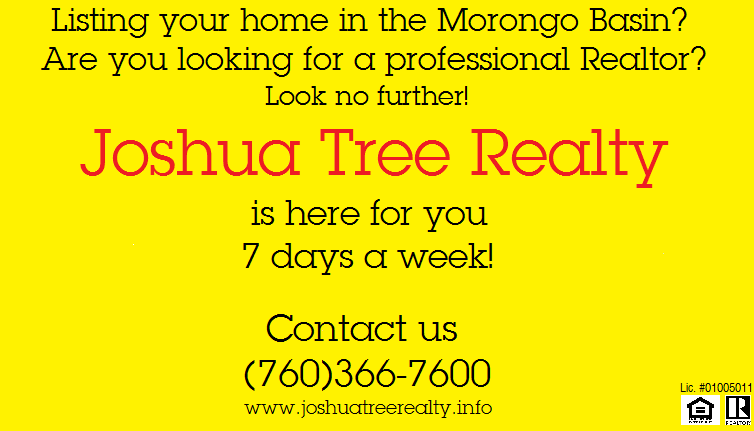 JoshuaTreeHomes's tweet photo. Selling your home? Joshua Tree Realty can help you get your home sold fast! (760)366-7600
#joshuatree #realestate http://t.co/VWACRjOPbX