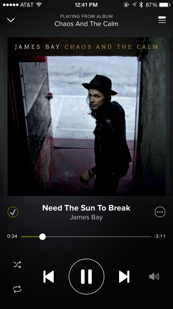 KrystenMuldoon's tweet photo. Blasted the new @JamesBayMusic album with my morning coffee #howispentmydayoff http://t.co/7ObSsnsuJs