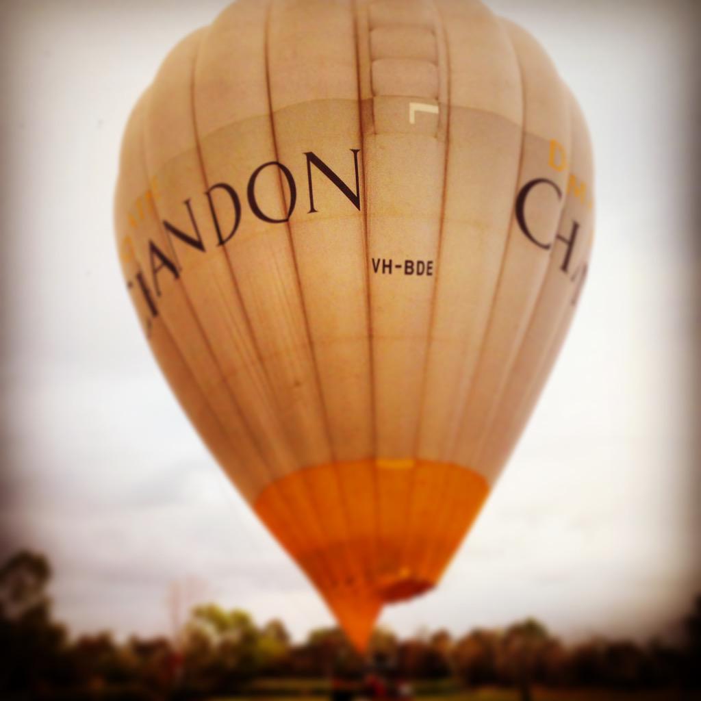 I wasn't taking a ride in this but it was seeing it was a nice start to the morning #HotAirBalloon #MelbourneMornings