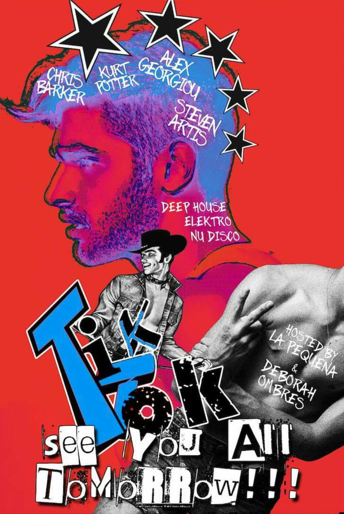 stevenartisUK's tweet photo. Tik Tok @ Club Barcode: Chris Barker / Kurt Potter / Alex Georgiou / Steven Artis / Hosts LaPequenia &amp; Deborah Ombres http://t.co/3FH7k7Ei7Q