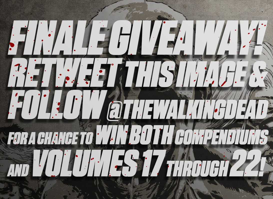 TheWalkingDead's tweet image. Win ALL THE COMICS! RT this image (and make sure you're following us @TheWalkingDead) to enter for a chance to win!