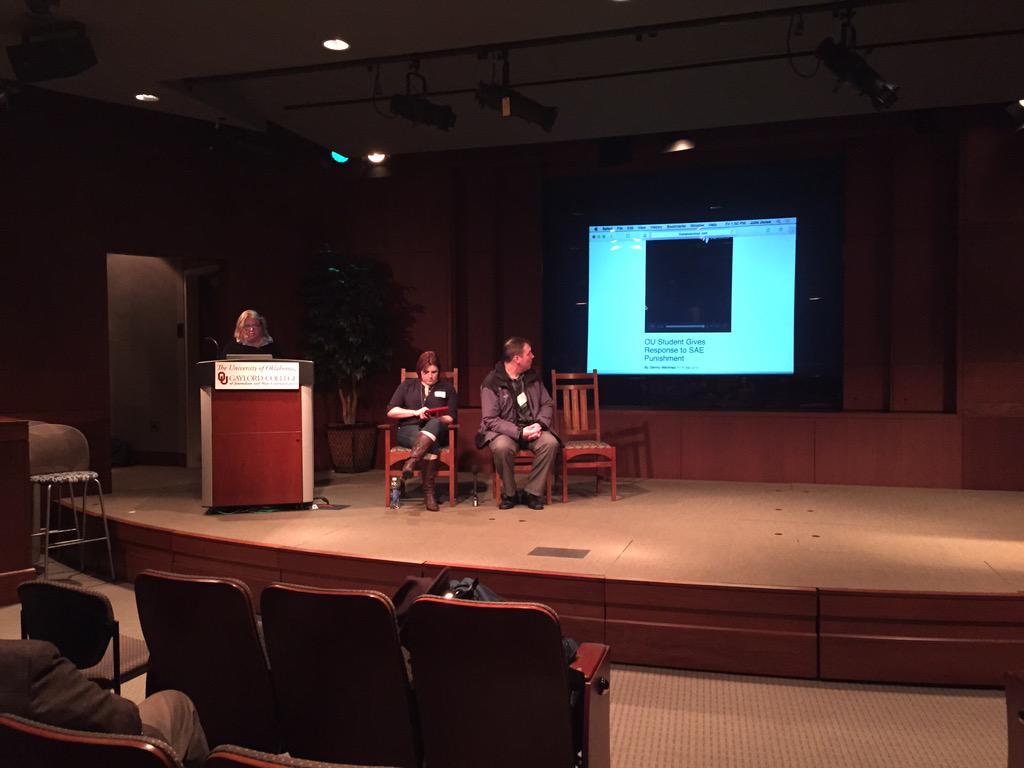 IndigenousJA's tweet photo. .@UofOklahoma @GaylordCollege's Julie Jones presenting on #socialmedia #NativeMediaOK #diversity http://t.co/W2EZWl1AYe