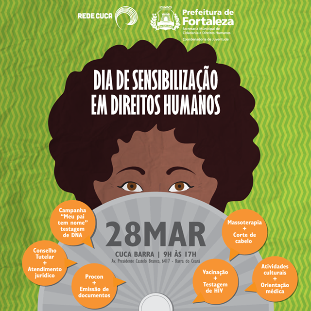 redecuca's tweet photo. Sábado 28, o Dia de Sensibilização em Direitos Humanos chega ao Cuca Barra. Tudo gratuito, a partir das 9h. http://t.co/IfUs6z4rqy