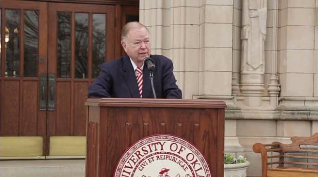 TheOklahoman_'s tweet photo. #OUSAE racist video scandal: 5 things we learned from David Boren's press conference http://t.co/W9amSUOKDG http://t.co/y7Osa5EN6Y