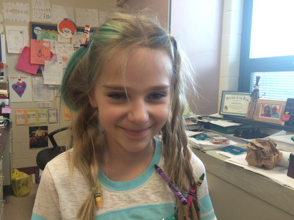Today was crazy hair day!