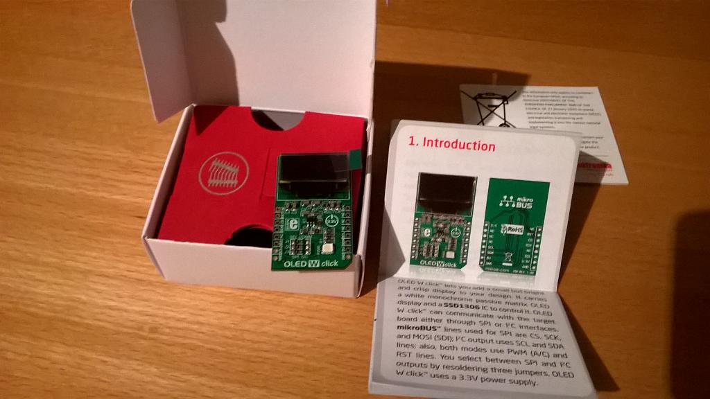 ppatierno's tweet image. The OLED Click module for Quail board by @mikroel #netmf #IoT