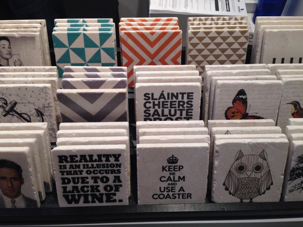 Beautiful marble coasters at the #OOAKS15 via <a href="/vtiledesign/">VersaTile™</a>