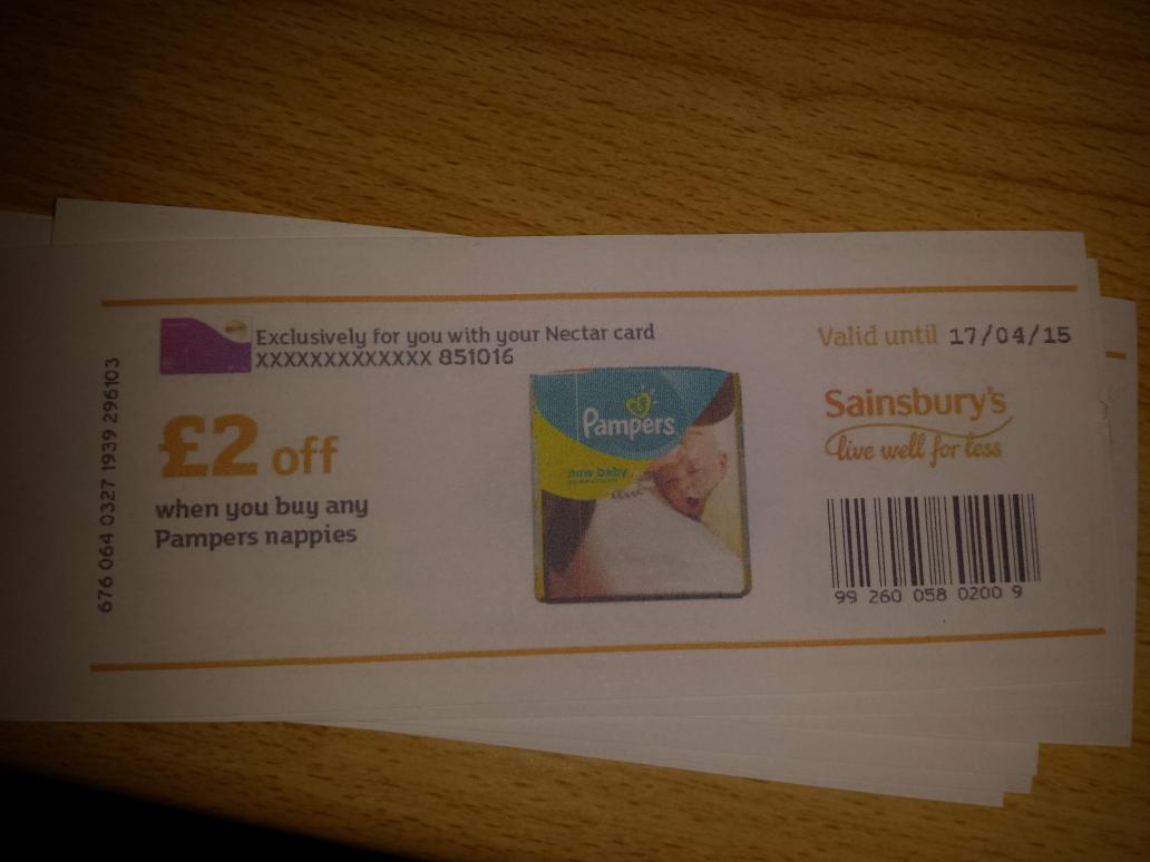 pampers offers sainsburys