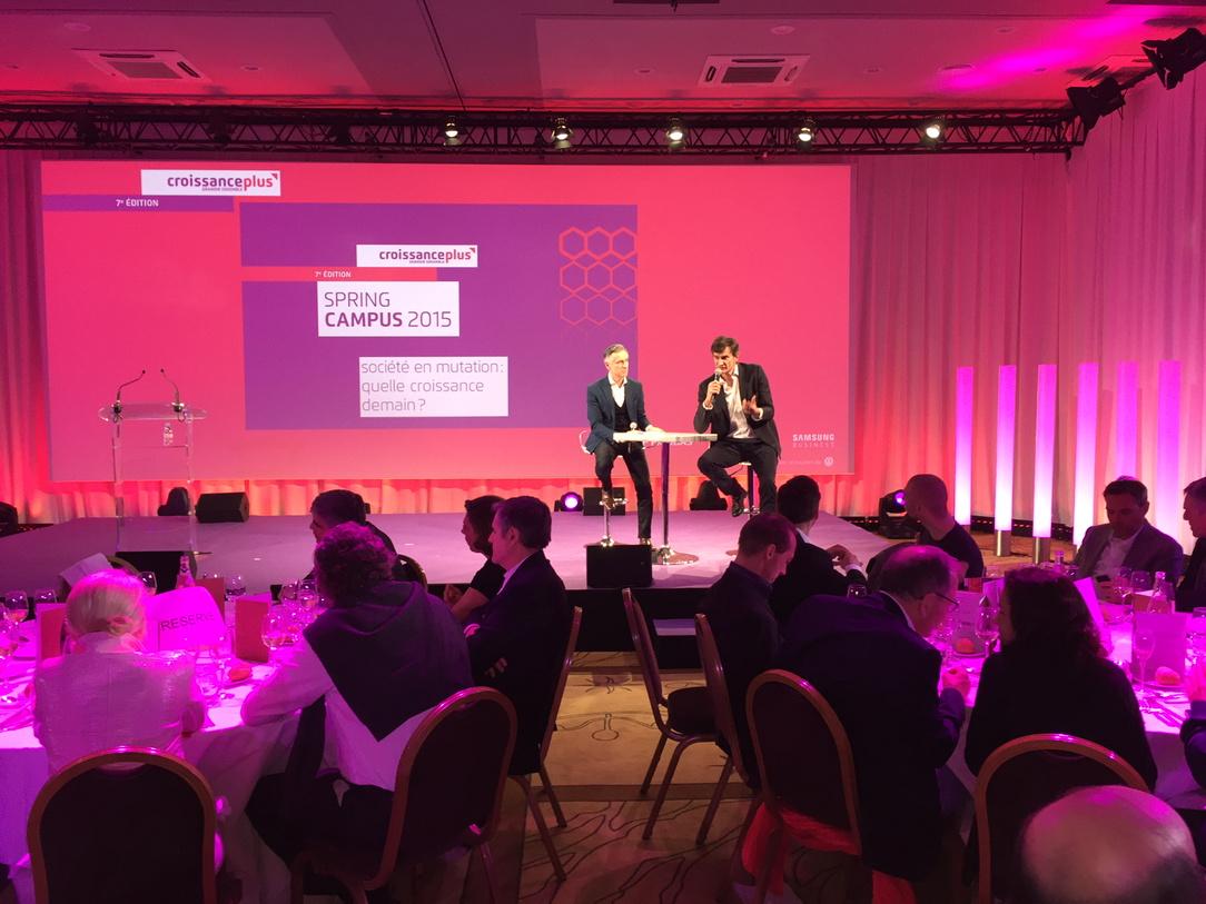 JeanMarcBarki's tweet photo. Une belle soirée avec Eric Altmayer après une riche journée d'échanges. Bravo a toute l'équipe @CroissancePlus http://t.co/Jnp8uAxoj7