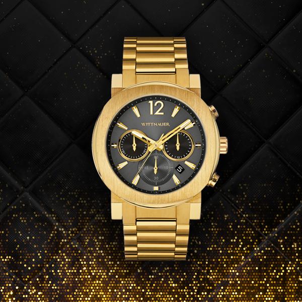 It’s the weekend! Let your wrist do the talking with an elegant sunray dial and gold finish.  #WithMyWittnauer
