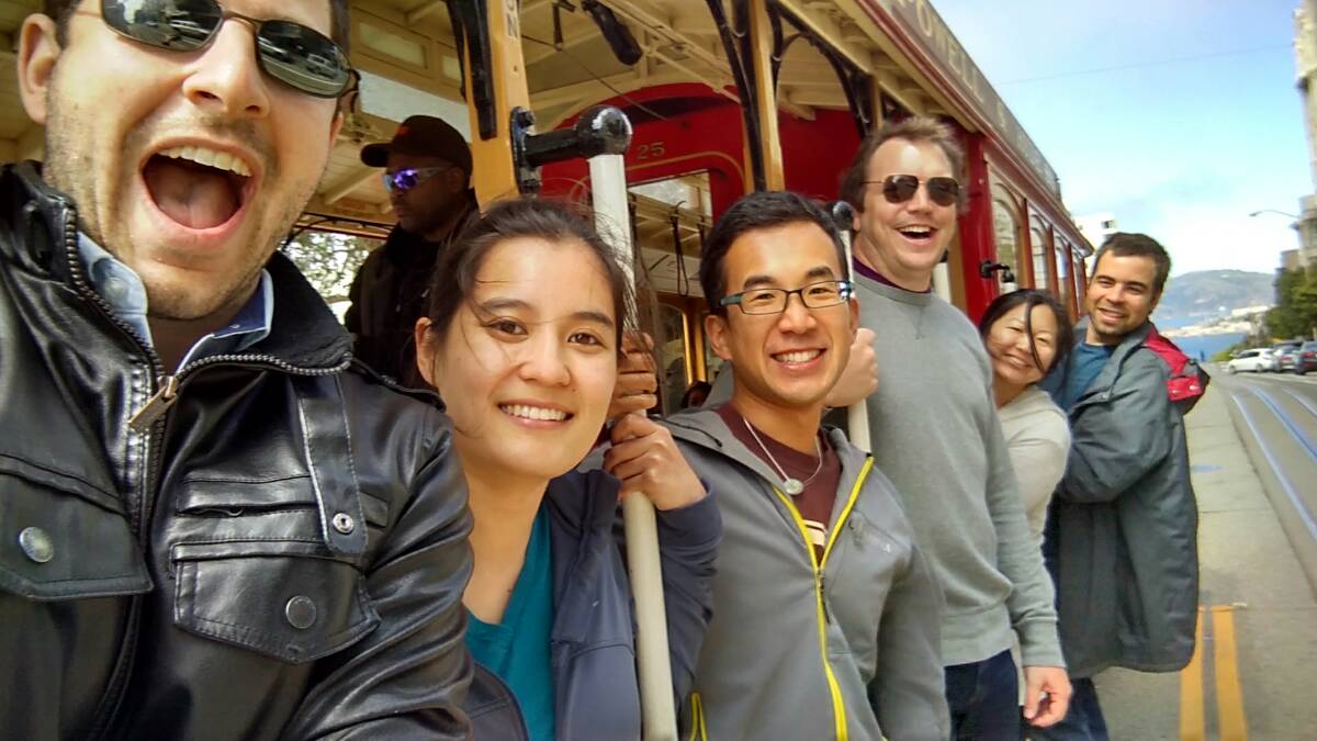 btaylor's tweet image. Folks at @quip taking a cable car to In-N-Out for lunch today.