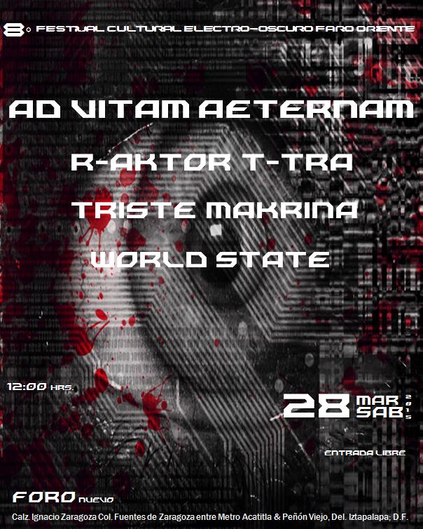 8°#FestivalElectroObscuro se presentará:
-Danza.
-Pasarela Moda Alternativa.
sábado 28 Marzo / 12 hrs. entrada libre.