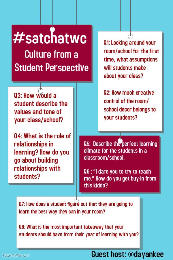 burgess_shelley's tweet photo. Here are the #satchatwc Qs if you want to peek before we start in just 15 min! @dayankee @drjolly @DCulberhouse http://t.co/l5yUbyVP0W