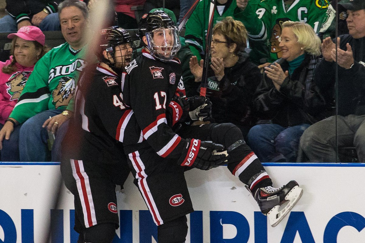 SCSUHuskies_MH's tweet photo. This says it all…SCSU Victory!  #NCAAHockey @SCSUHUSKIES_MH @TheNCHC @Buccigross http://t.co/TM27FBob6f