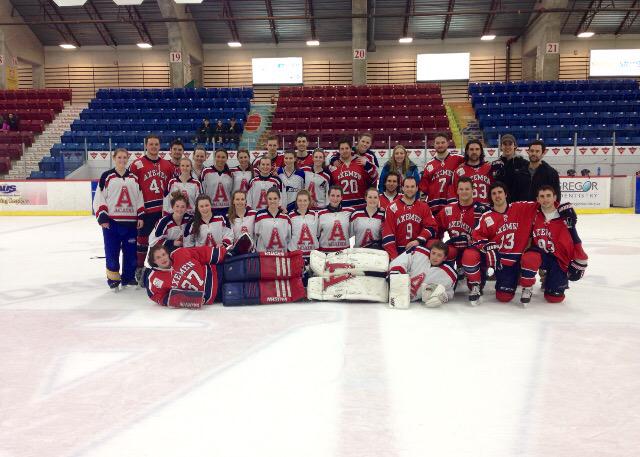 Tough loss to the <a href="/axemenhockey/">Acadia Axemen Hockey</a> in OT! We'll get 'em next year 💪 At least we look good