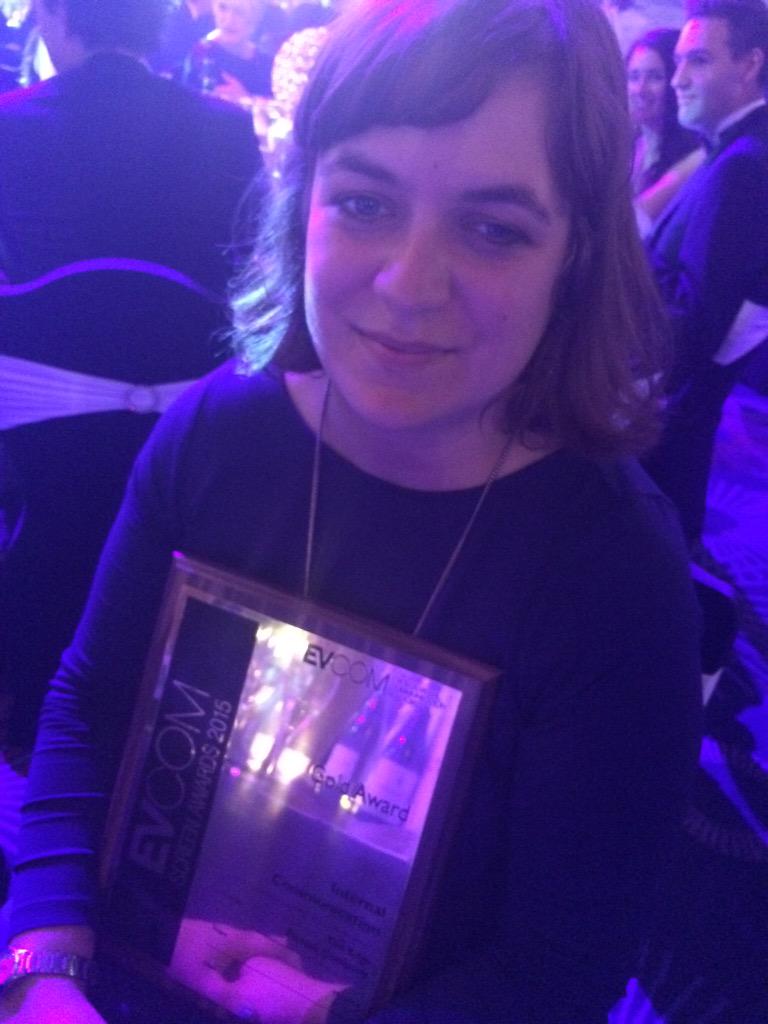 poppyclinton's tweet photo. GOLD for internal comms @edgepicture #edgepicture @WareAnnette @britishgas. So so thrilled!!!! http://t.co/5BD1MSCTuh