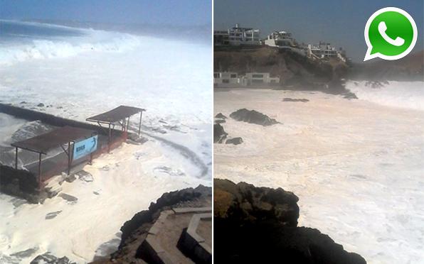 Mag_ECpe's tweet image. Fuertes maretazos llevaron olas hasta las calles de #PuntaNegra [VIDEO] #WasapEC ► bit.ly/1Me24yZ