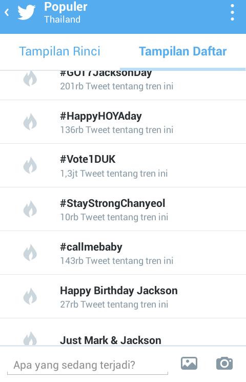 150328 Happy Birthday Jackson, and Just Mark & Jackson is Trendingtopic in Vietnam    YAA! 