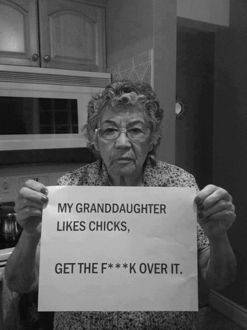 Bipartisanism's tweet photo. This grandma has a message for Indiana lawmakers. #BoycottIndiana http://t.co/egNJLOH7FJ