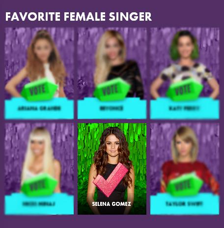 selenasloud's tweet image. I'm voting for Selena Gomez as "Favorite Female Singer" at KCA's 2015! #VoteSelenaGomez #KCA