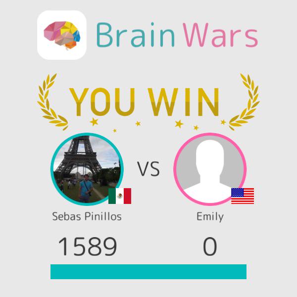 sebpinlop's tweet photo. Yo desafié a Emily y gané :) Juguemos! #BrainWars http://t.co/SRDQDnH7q5 http://t.co/Khu5FdJC94