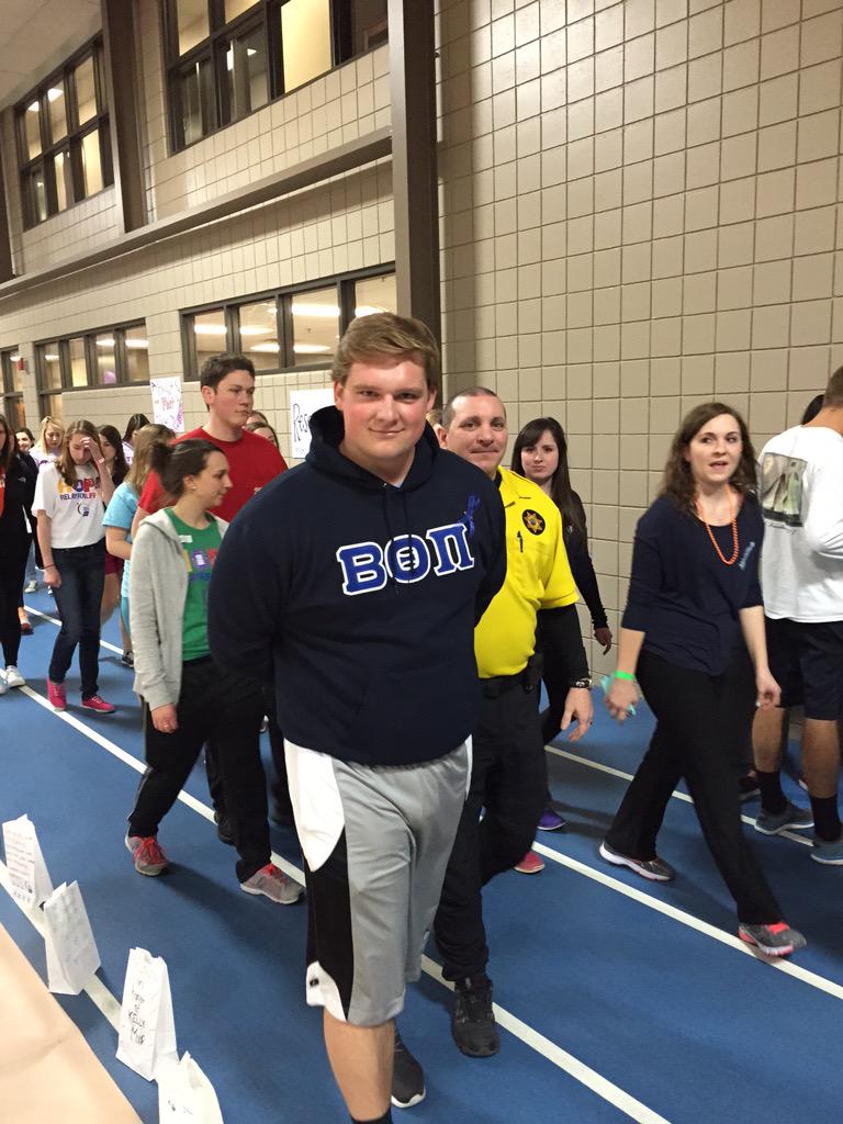 BetaCreighton's tweet photo. How ironic, the VP of Kai looks as if he, himself, is being Kai'd #CreightonRelay http://t.co/UwRZqlB9FB