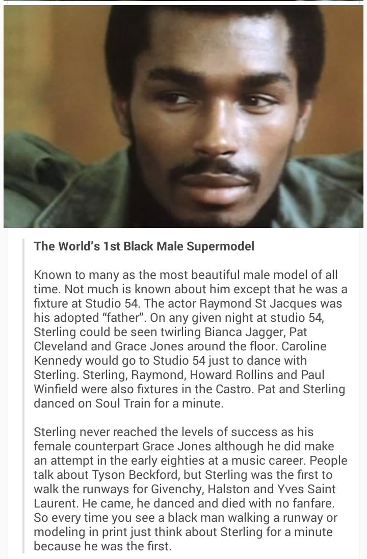 Sterling Saint-Jaques | First Black Male Supermodel, image size:720x1096