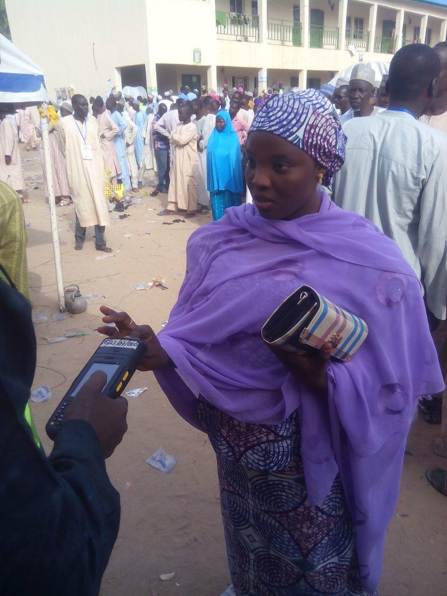 NEEWS2015's tweet photo. From #SynergyNetwork Journalist from BRTV IDPs being accredited at a camp in Maiduguri @SFCGNigeria #Nigeriadecides http://t.co/sPkpuIBEtP