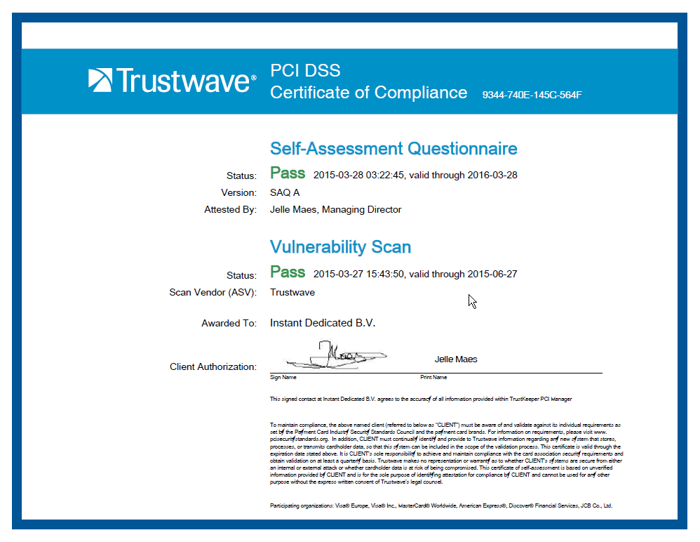 idedicated's tweet photo. Instant Dedicated is now #PCI #DSS #Compliant http://t.co/pjVwo73XeY
