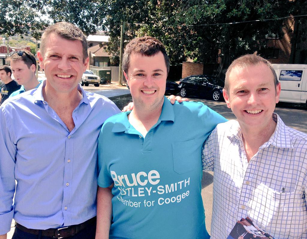 bnotleysmith's tweet photo. Electric around the electorate today, great to have Premier @mikebairdMP @CoogeePS #BackBaird #nswvotes http://t.co/tvJ8GNI9x9