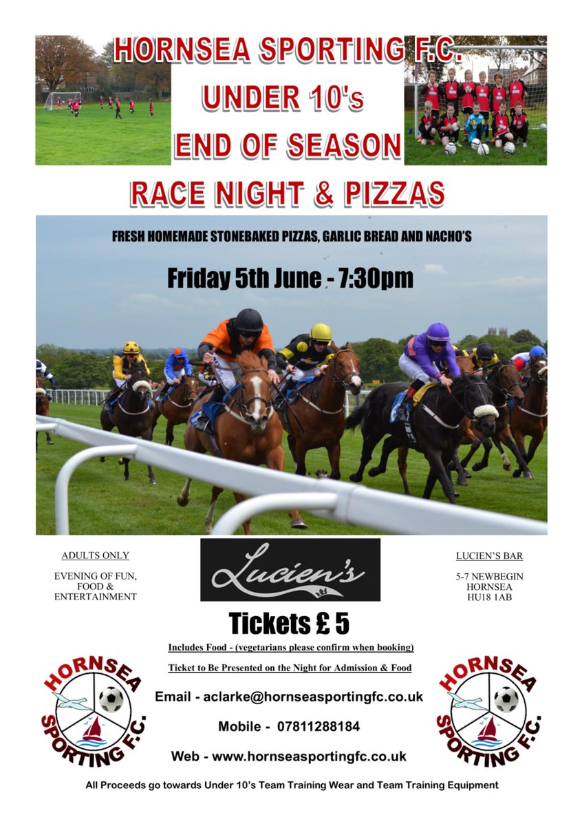 HSFCOfficial's tweet photo. @hornseaschool HSFC Under 10s RACE NIGHT - Please Share &amp; Help Raise Funds for Team Training Wear &amp; Equipment http://t.co/P58T2Ed8Ij